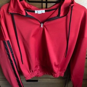 Cute red cropped sweatshirt